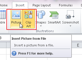 Menu Clip Art dan Insert Image Dalam Excel